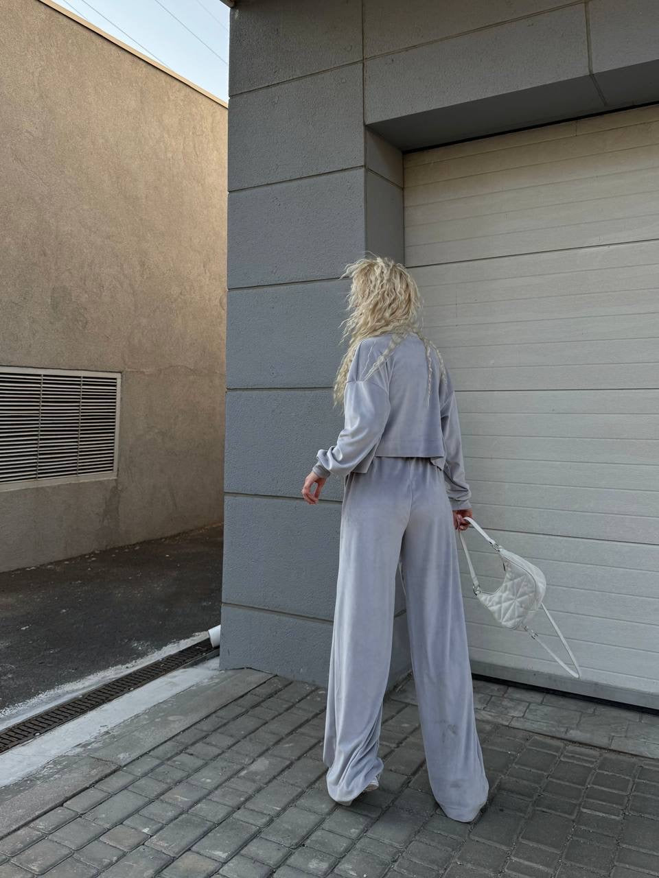 VELOUR LIGHT GREY komplektas