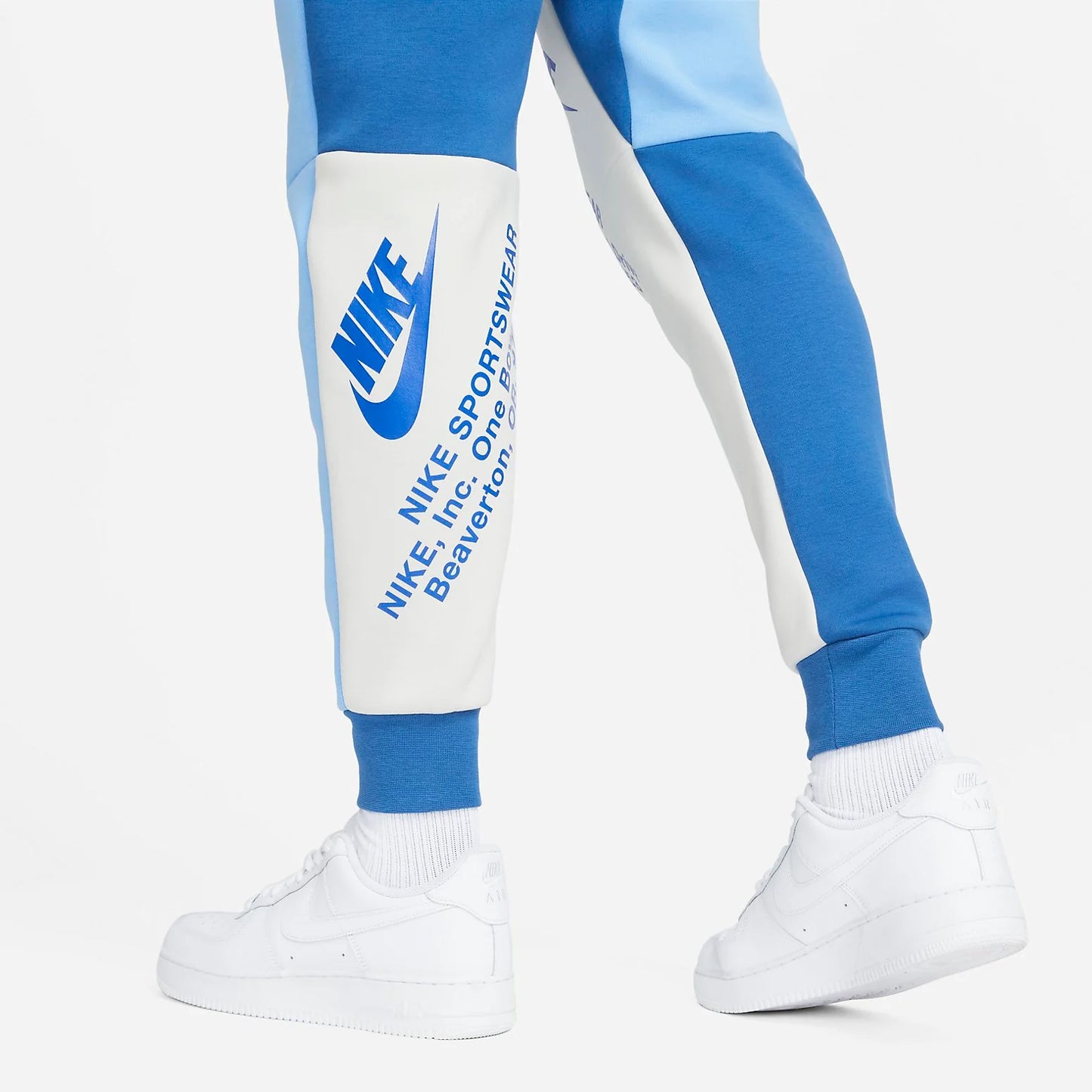 NIKE SPORTSWEAR TECH FLEECE MIXED WHITE AND SKY BLUE DM6480-072 KELNĖS