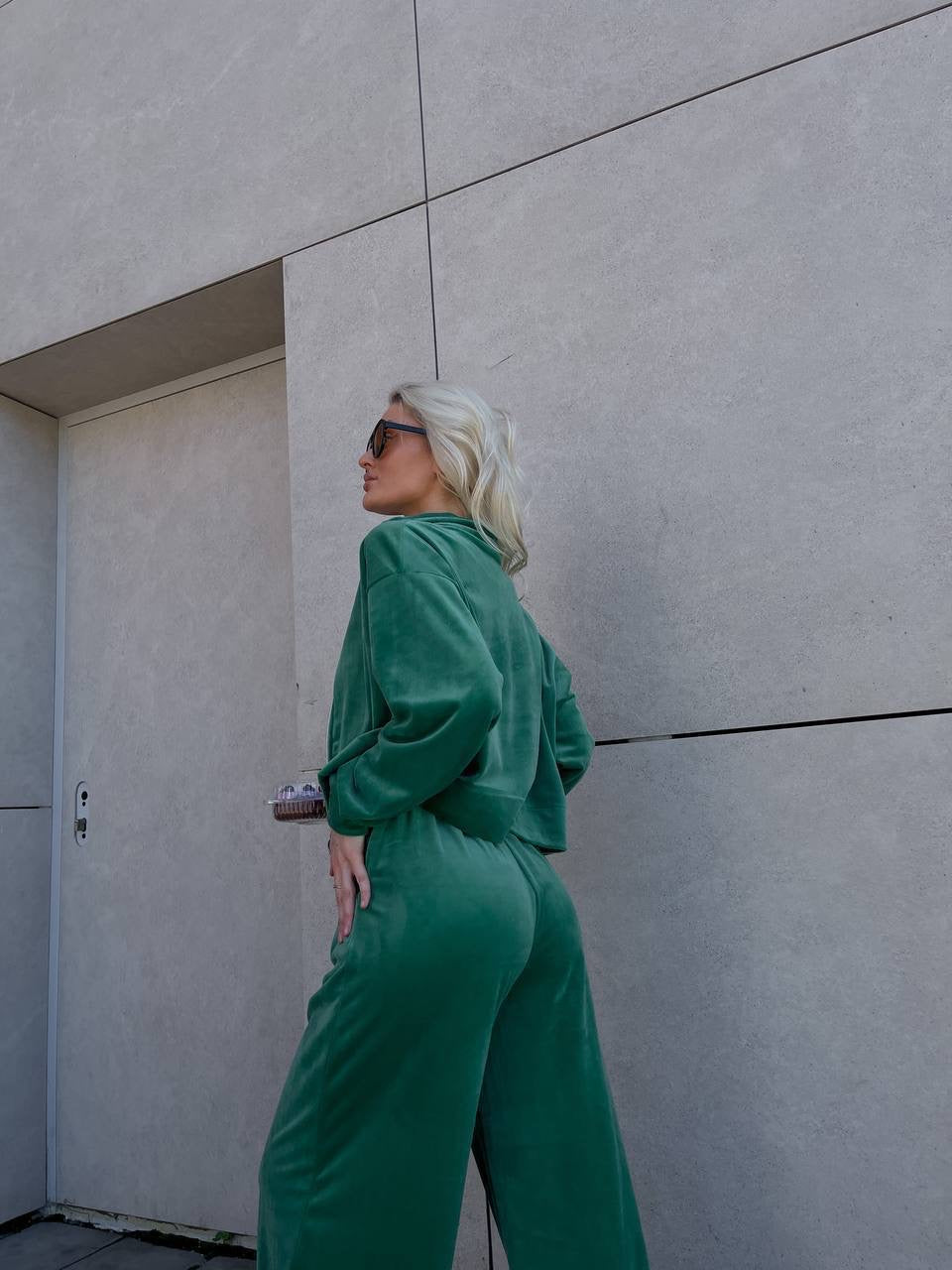 VELOUR GREEN KOMPLEKTAS