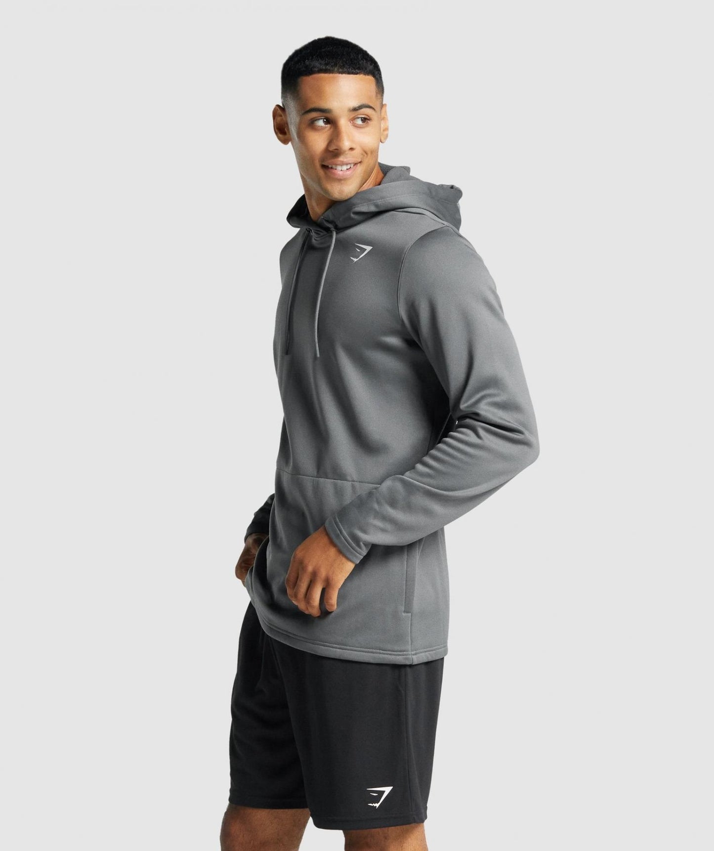 GYMSHARK ARRIVAL HOODIE DARK GREY DŽEMPERIS