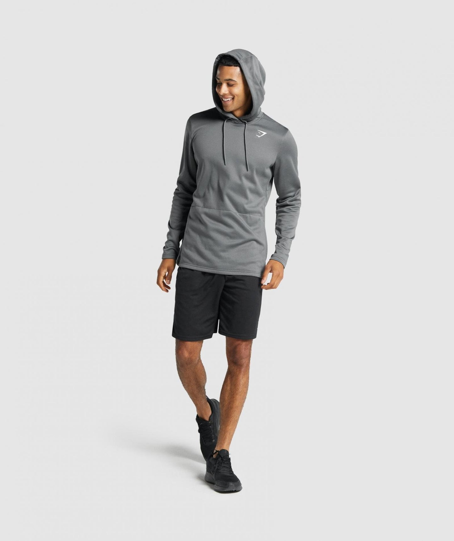 GYMSHARK ARRIVAL HOODIE DARK GREY DŽEMPERIS