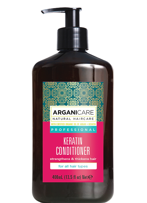 ARGANICARE Keratin - Plaukų kondicionierius su keratinu sausiems ir pažeistiems plaukams 400 ml