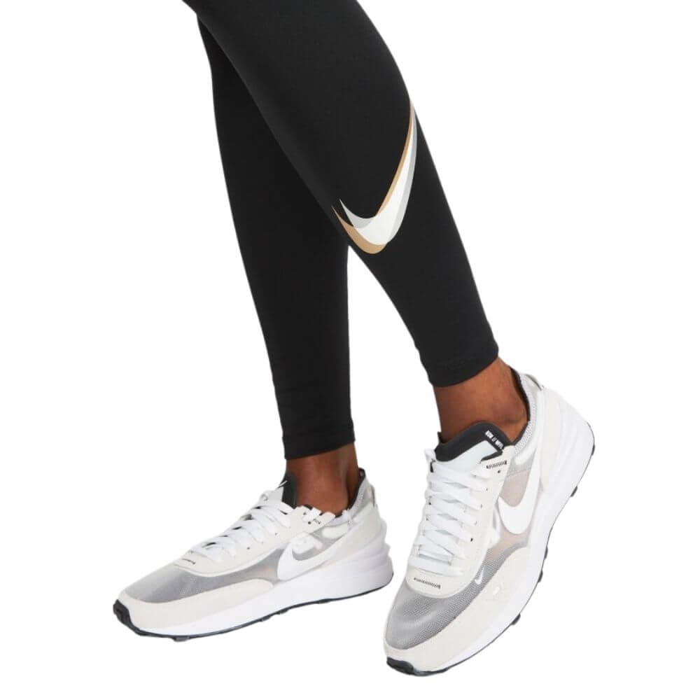NIKE ONE BLACK/SILVER & GOLD LOGO DO2588-010 TAMPRĖS