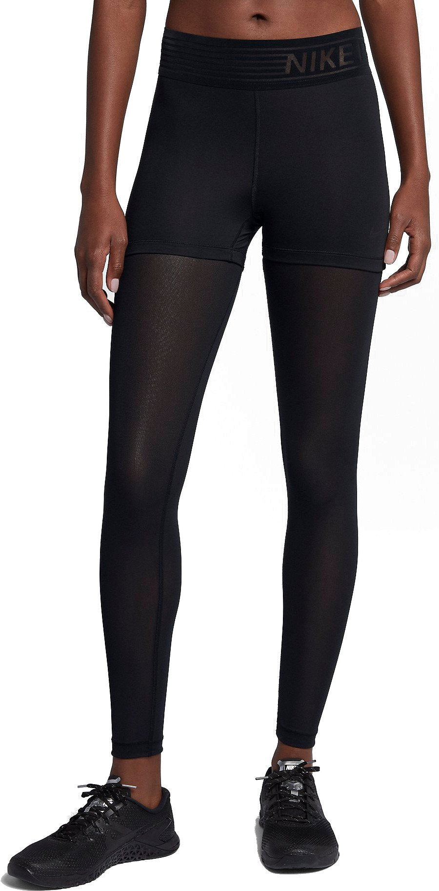 NIKE PRO DELUXE MESH BLACK 932153-010 TAMPRĖS