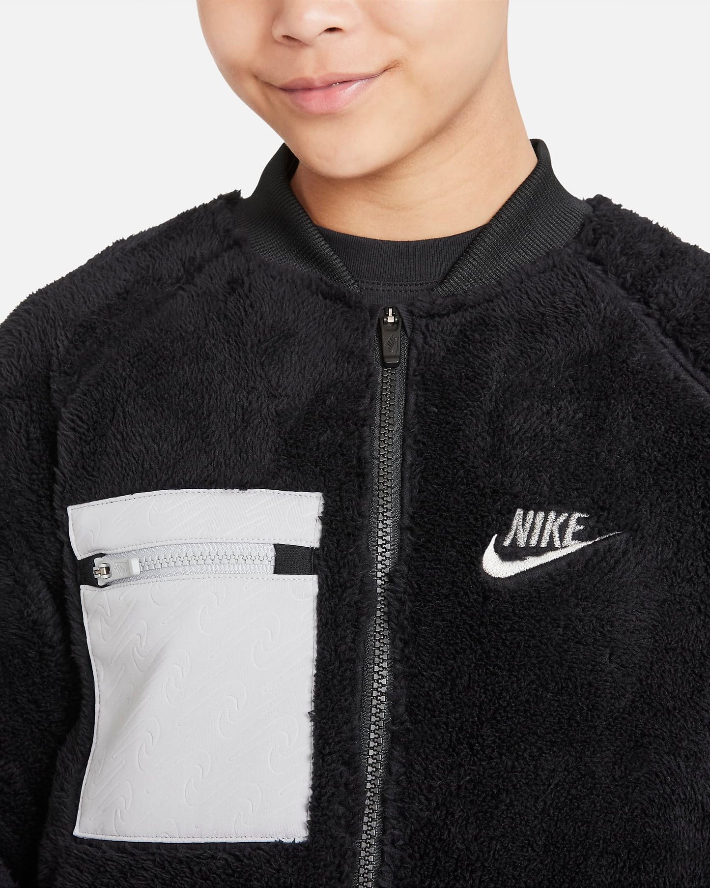 NIKE BLACK FLUFFY DJ5832-010 DŽEMPERIS