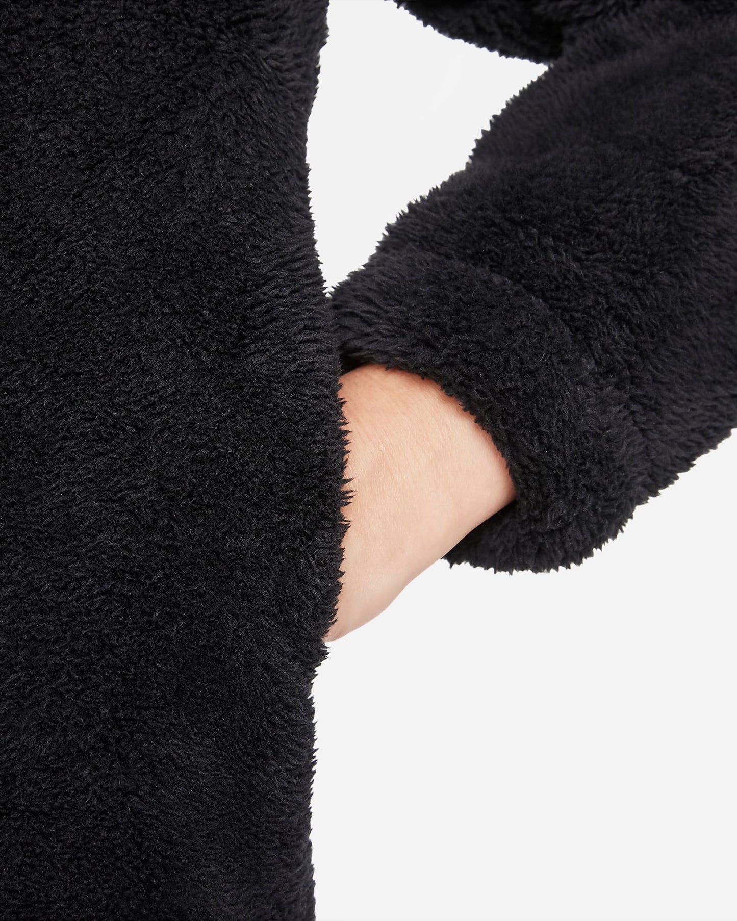 NIKE BLACK FLUFFY DJ5832-010 DŽEMPERIS