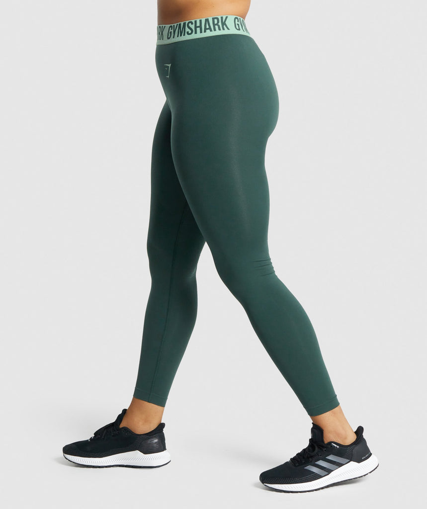 GYMSHART FIT SEAMLESS DARK GREEN/GREEN TAMPRĖS