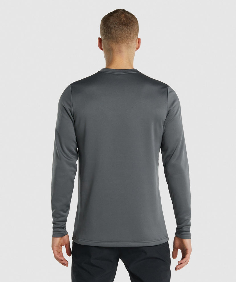 GYMSHARK ARRIVAL CREW SWEATSHIRT SMOKEY GREY DŽEMPERIS