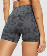 GYMSHARK ADAPT CAMO SEAMLESS BLACK ŠORTAI