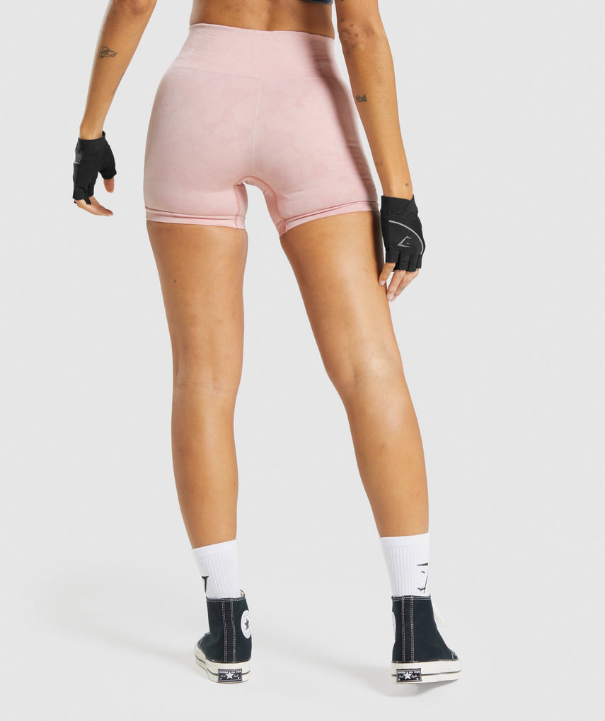 GYMSHARK ADAPT CAMO SEAMLESS BABY PINK ŠORTAI