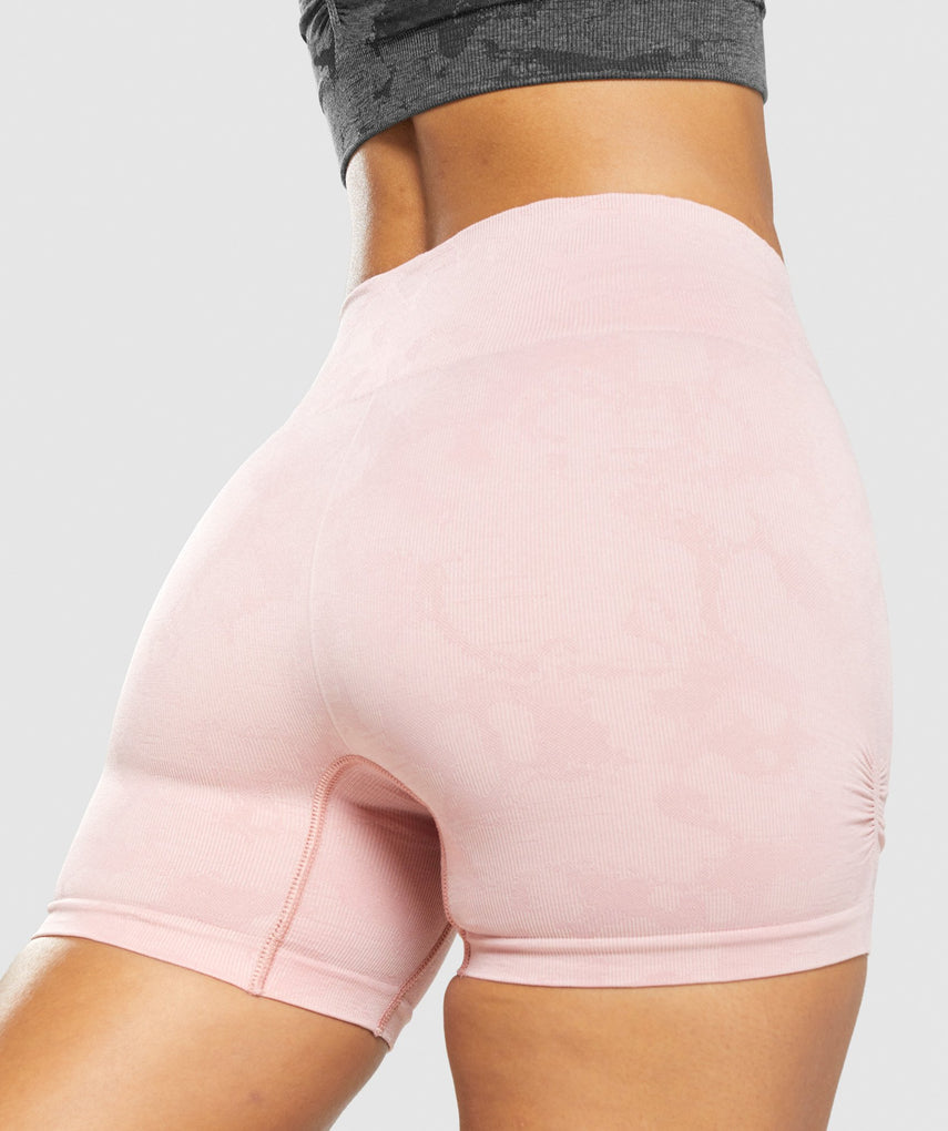 GYMSHARK ADAPT CAMO SEAMLESS BABY PINK ŠORTAI