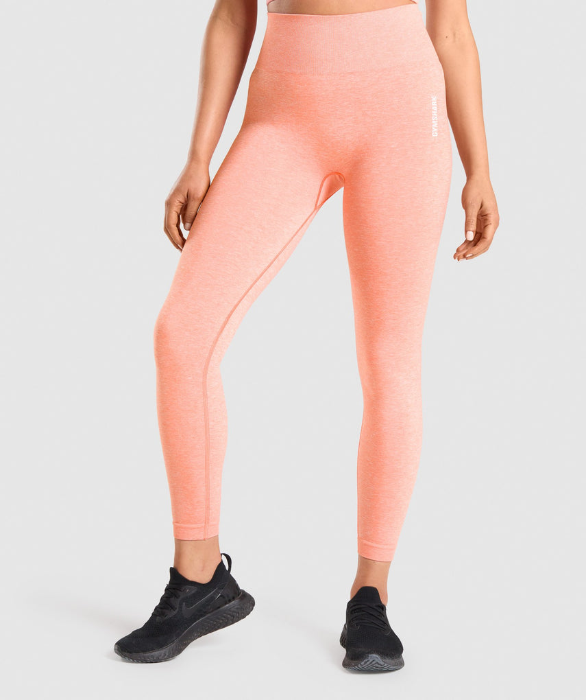 GYMSHARK ADAPT MARL SEAMLESS PEACH PINK TAMPRĖS