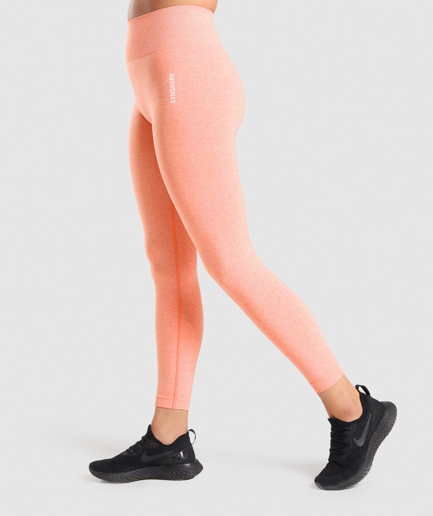 GYMSHARK ADAPT MARL SEAMLESS PEACH PINK TAMPRĖS