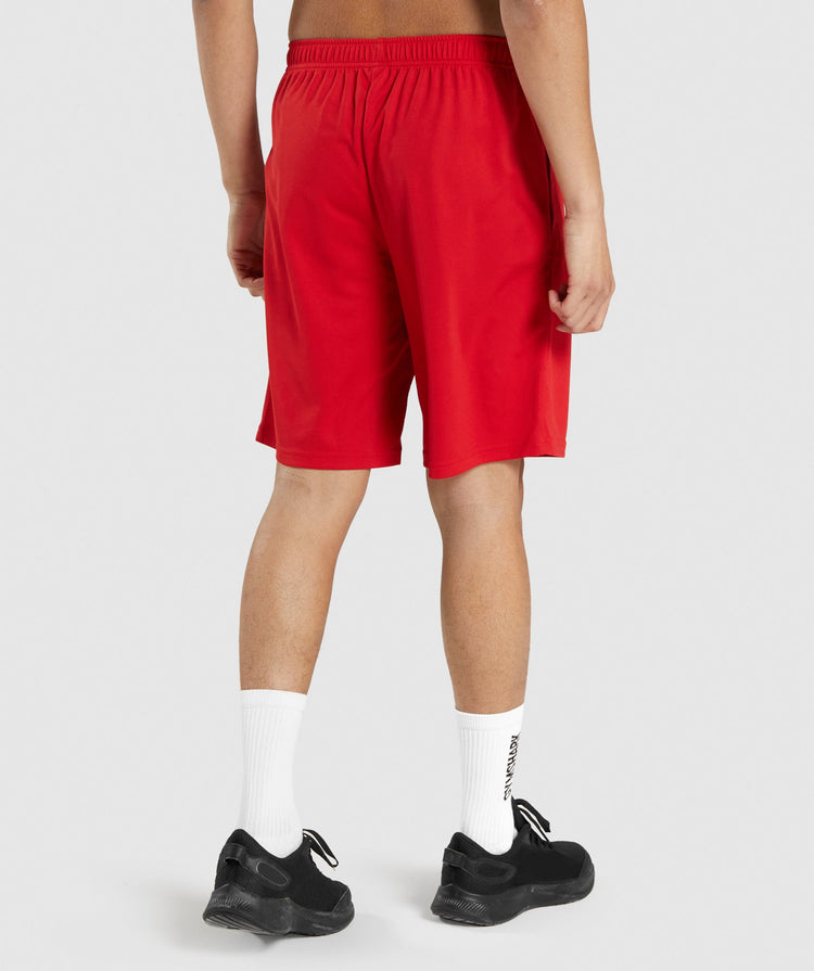 GYMSHARK ARRIVAL KNITTED RED ŠORTAI