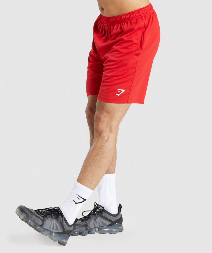 GYMSHARK ARRIVAL KNITTED RED ŠORTAI