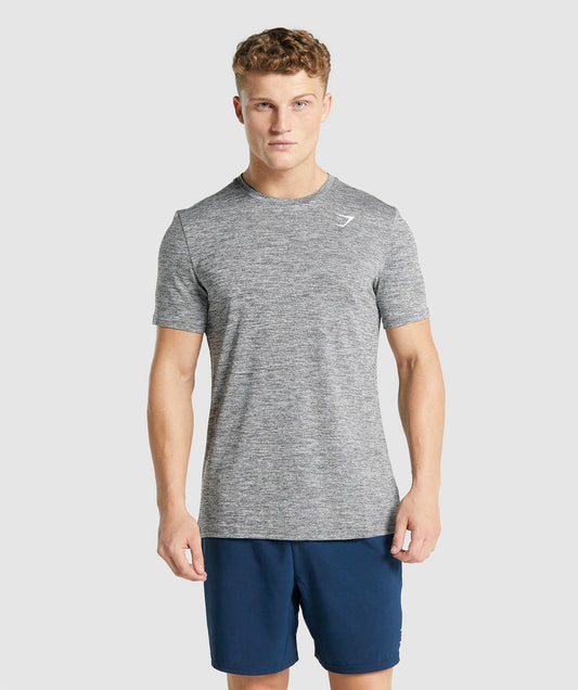 GYMSHARK ARRIVAL MARL GREY CHARCOAL SPORTINĖ PALAIDINĖ