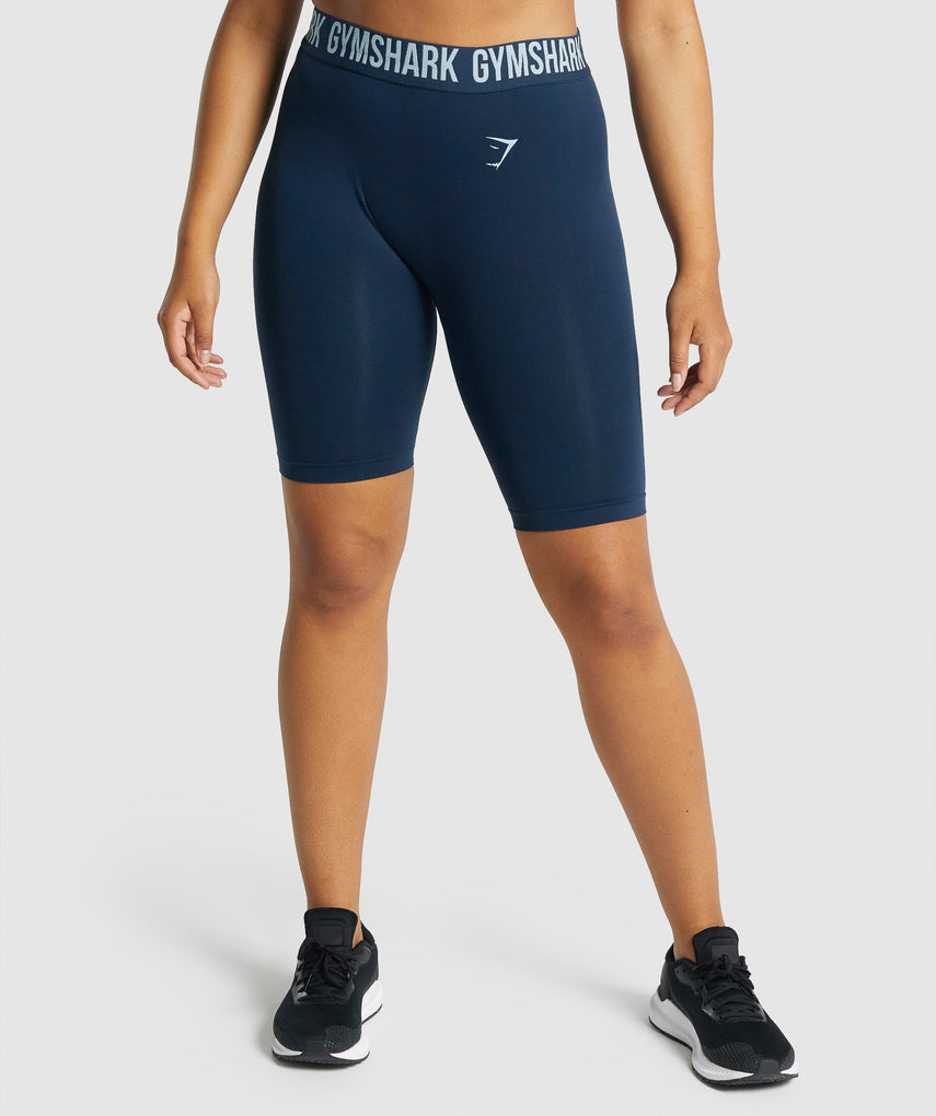 GYMSHARK FIT SEAMLESS CYCLING NAVY/BLUE ŠORTAI