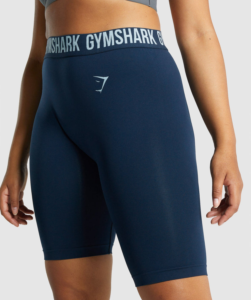 GYMSHARK FIT SEAMLESS CYCLING NAVY/BLUE ŠORTAI