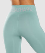 GYMSHARK FIT SEAMLESS MID RISE LEGGINGS LIGHT BLUE TAMPRĖS