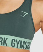 GYMSHARK FIT SEAMLESS DARK GREEN LIEMENĖLĖ