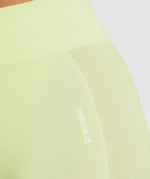 GYMSHARK FLEX CYCLING LIGHT GREEN LOGO ŠORTAI