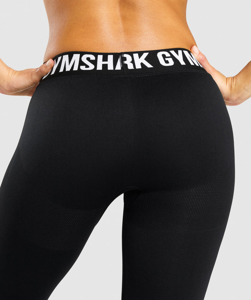 GYMSHARK FLEX LOW RISE BLACK/WHITE TAMPRĖS