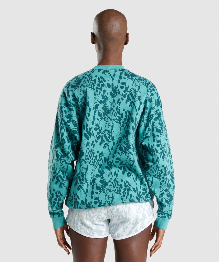 GYMSHARK ANIMAL GRAPHIC BLUE DŽEMPERIS