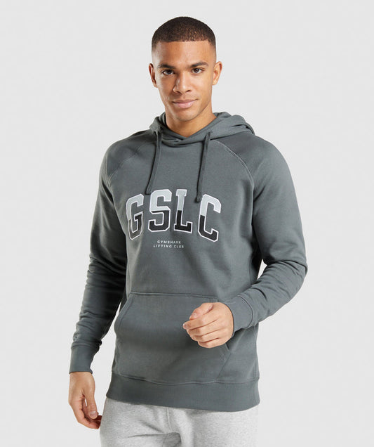 GYMSHARK GSLC HOODIE DARK GREY DŽEMPERIS