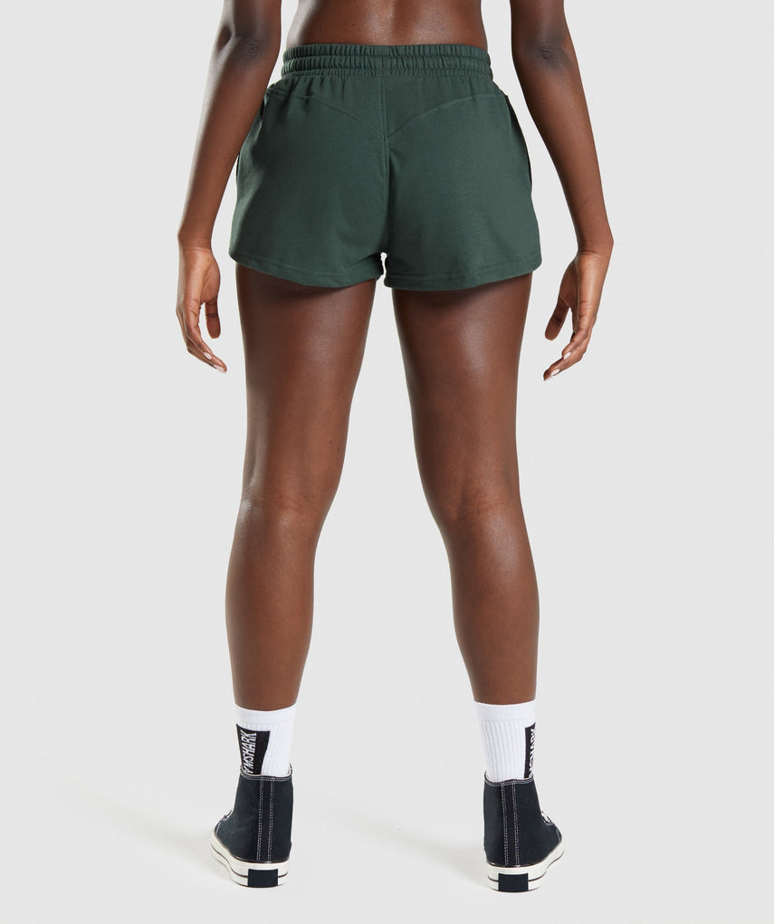 GYMSHARK LEGACY GRAPHIC DARK GREEN ŠORTAI