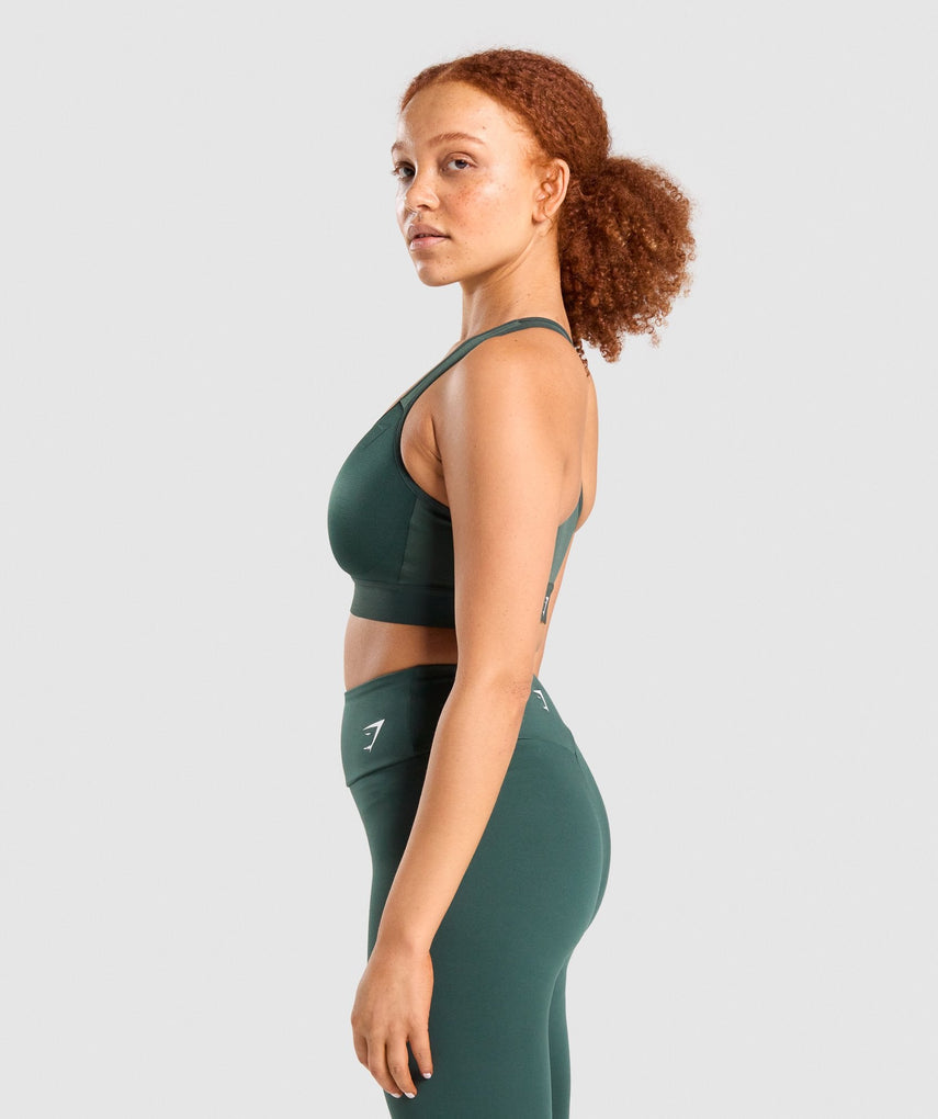 GYMSHARK LIGHTWEIGHT HIGH SUPPORT DARK GREEN LIEMENĖLĖ