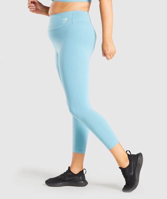GYMSHARK TRAINING 7/8 SKY BLUE LEGGINGS TAMPRĖS