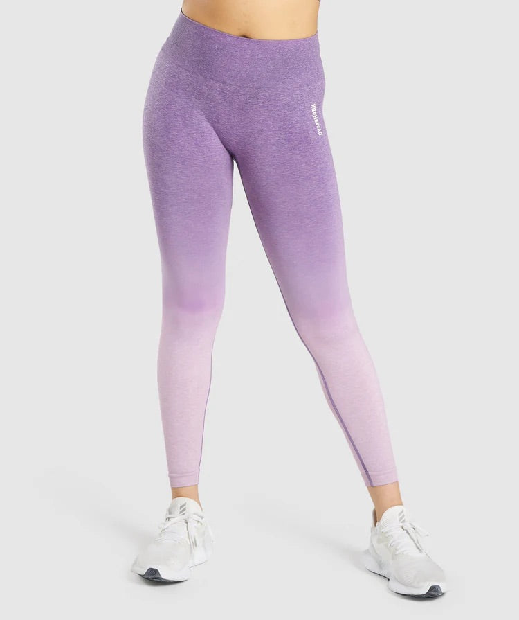 Gymshark ombre pink corrugate leggings