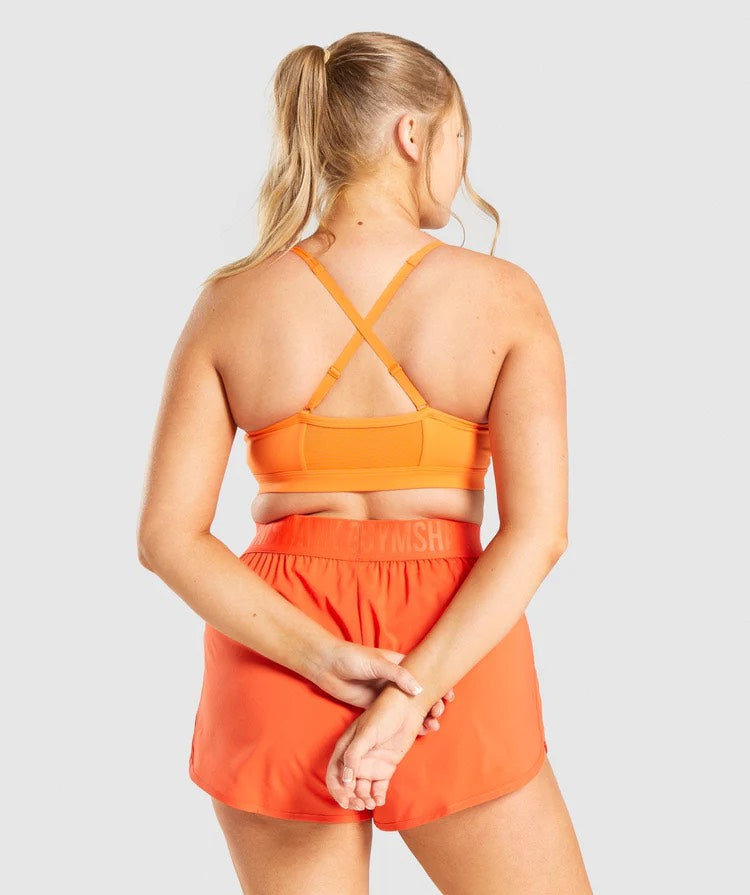 GYMSHARK TRAINING RUCHED ORANGE LIEMENĖLĖ