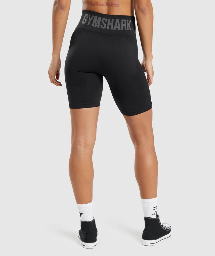 GYMSHARK FLEX CYCLING BLACK ŠORTAI