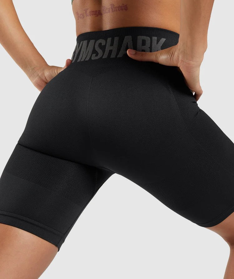 GYMSHARK FLEX CYCLING BLACK ŠORTAI