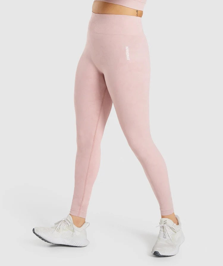 GYMSHARK ADAPT CAMO SEAMLESS BABY PINK TAMPRĖS