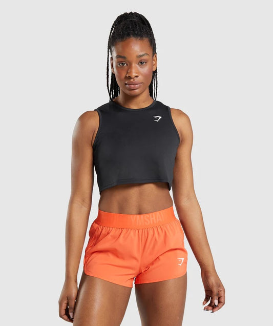GYMSHARK TRAINING CROP TANK BLACK SPORTINĖ PALAIDINĖ