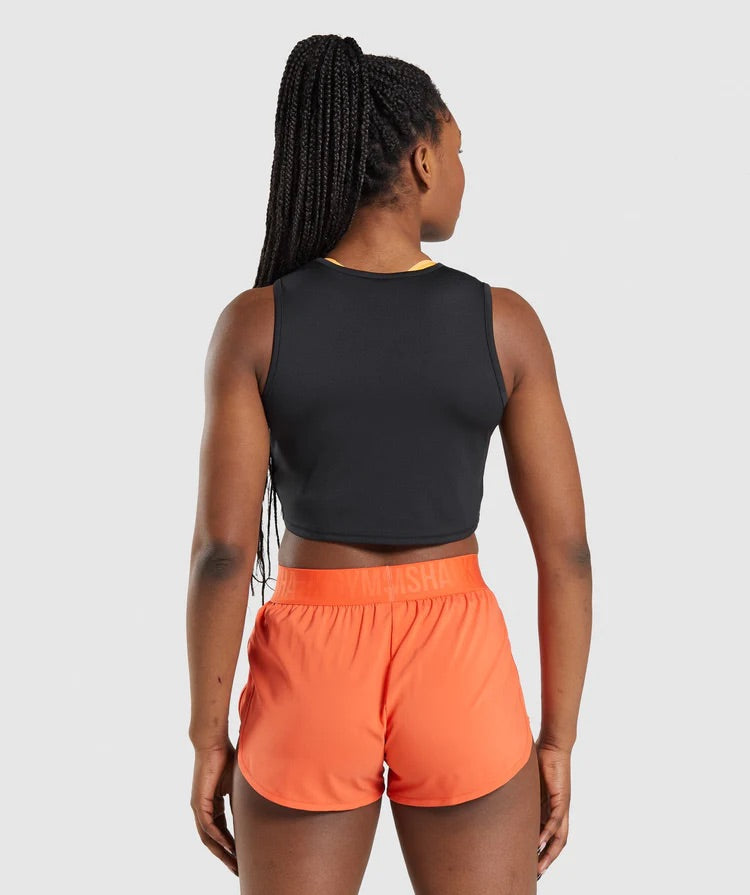 GYMSHARK TRAINING CROP TANK BLACK SPORTINĖ PALAIDINĖ