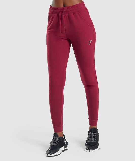 GYMSHARK PIPPA TRAINING JOGGERS BURGUNDY KELNĖS