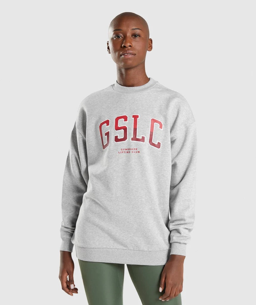 GYMSHARK GSLC HOODIE LIGHT GREY DŽEMPERIS