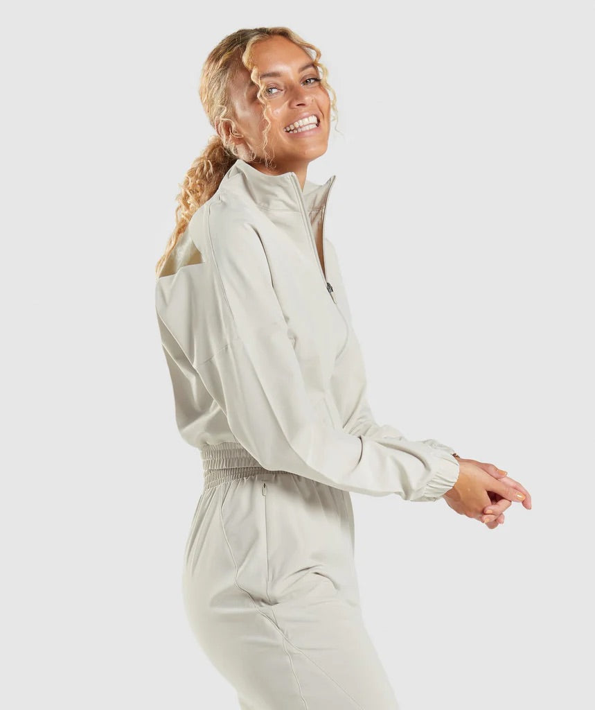 GYMSHARK MAXIMISE TRACK ZIP JACKET GREY DŽEMPERIS