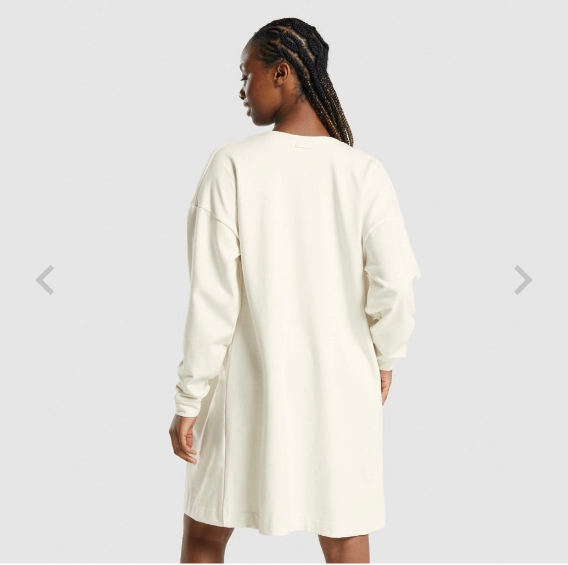 GYMSHARK WHITNEY SIMMONS LOOSE HOODIE CREAM MEGZTINIS