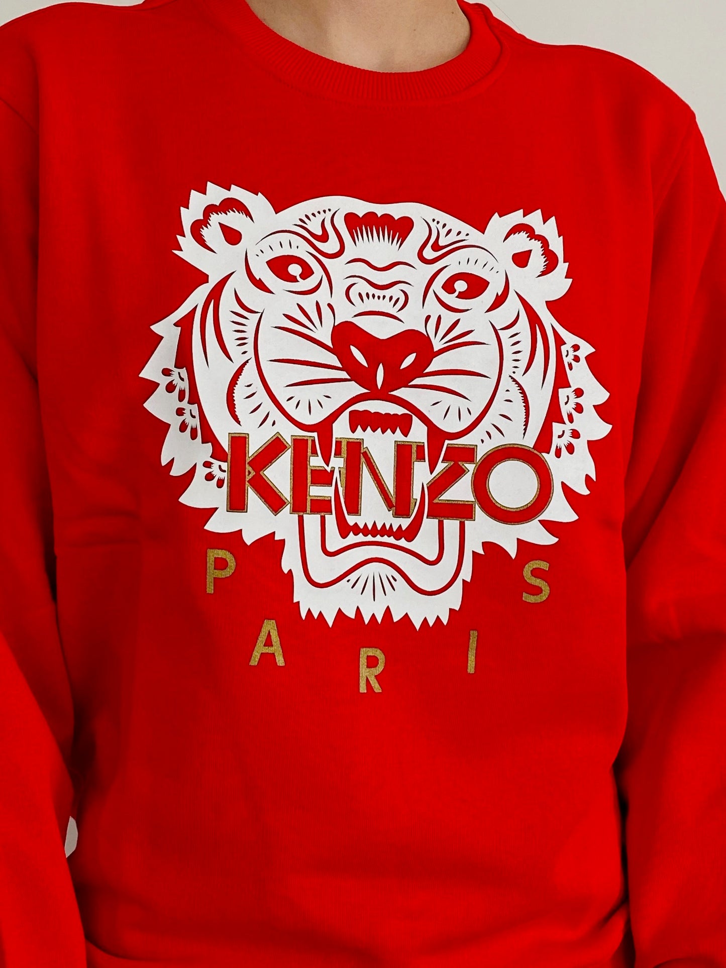 KENZO TIGER SWEATSHIRT 11256 RED WHITE DŽEMPERIS