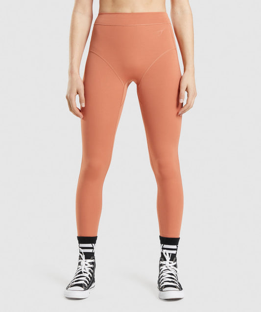 GYMSHARK KK FIT 7/8 CORAL ORANGE TAMPRĖS