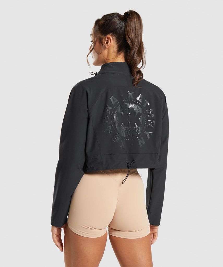 GYMSHARK KK FIT WOVEN BLACK STRIUKĖ