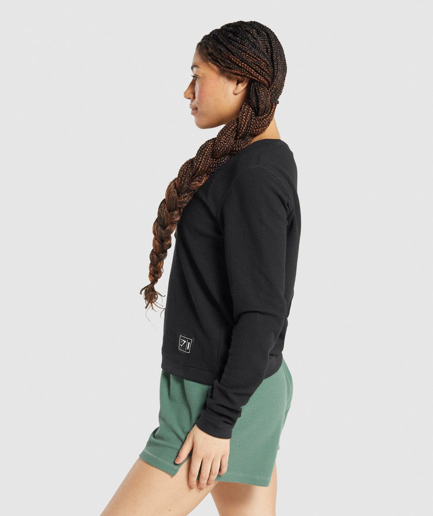 GYMSHARK PAUSE LONG SLEEVE TOP BLACK PALAIDINĖ