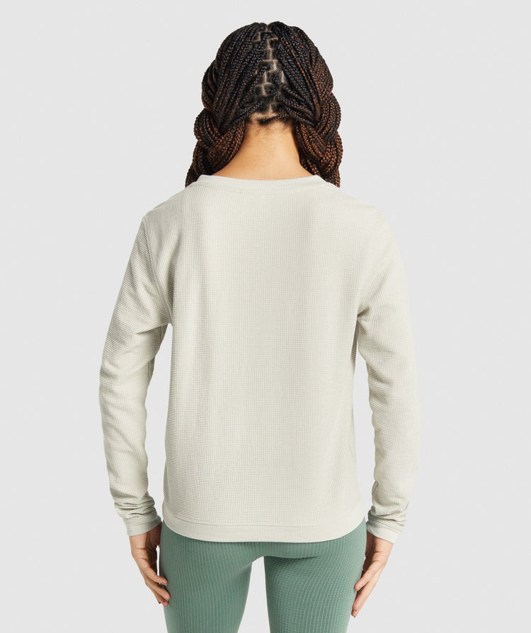 GYMSHARK PAUSE LONG SLEEVE TOP CREAM PALAIDINĖ