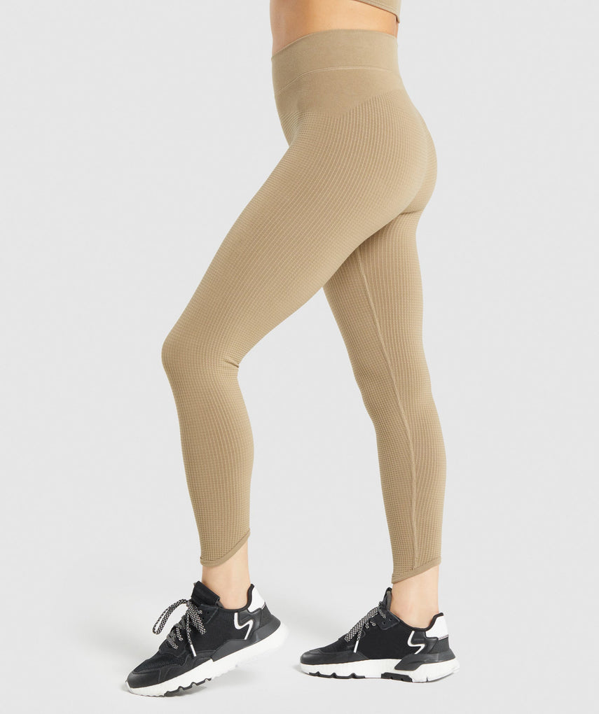 GYMSHARK PAUSE SEAMLESS BROWN TAMPRĖS