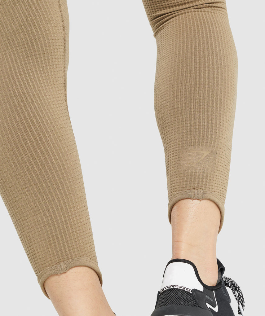 GYMSHARK PAUSE SEAMLESS BROWN TAMPRĖS