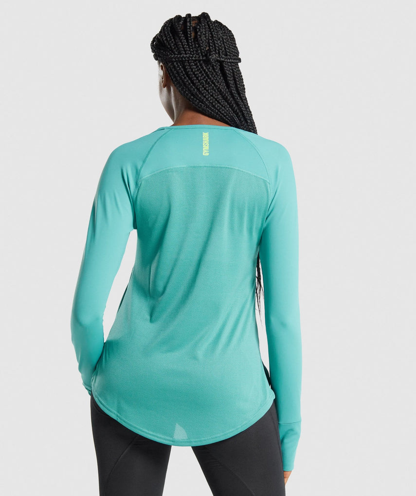 GYMSHARK PULSE LONG SLEEVE BLUE SPORTINĖ PALAIDINĖ